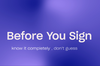 Before You Sign